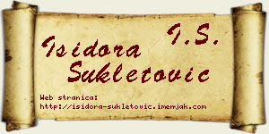 Isidora Šukletović vizit kartica